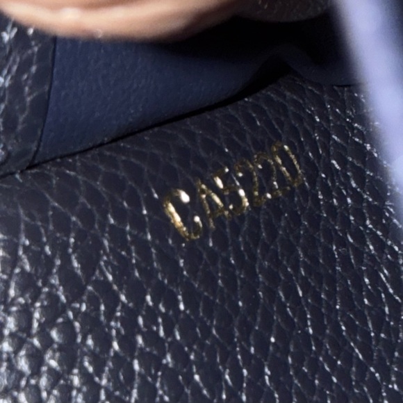 Louis Vuitton Navy Monogram Empreinte Long Wallet | Box + Chain - Picture 7 of 8